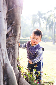 小孩与自然