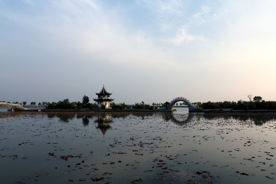 公园 湿地 人文景观