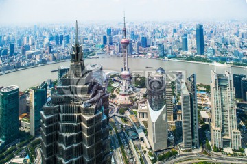 俯瞰上海 上海中心大厦
