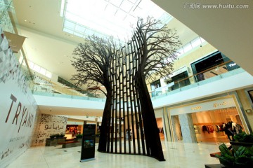 购物中心树木建筑景观