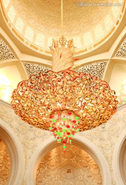 阿布扎比清真寺 水晶吊灯