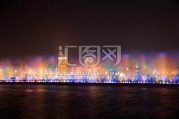 钦州白石湖 音乐喷泉 彩虹