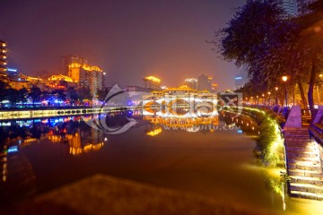 成都锦江夜景 府南河夜色