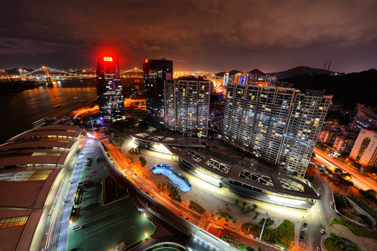 厦门国际邮轮中心夜景