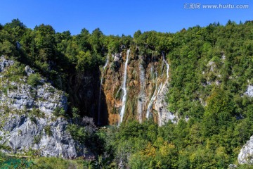 克罗地亚十六湖国家公园大瀑布