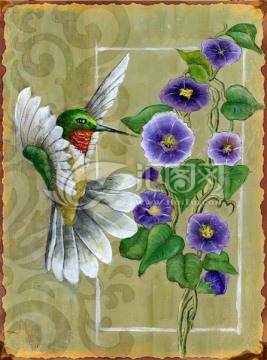 花卉 小鸟 无框画 装饰画