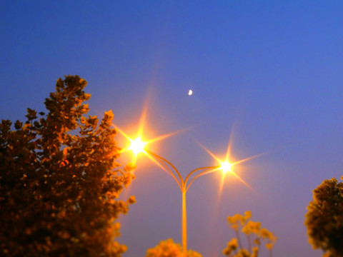夜晚路灯