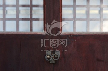 中式木门 古典庭院 木格子门