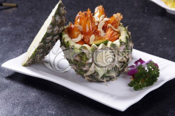 菠萝焗虾