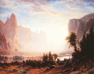 风景油画 约塞米蒂峡谷