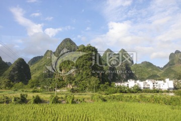 广西巴马风光 盘阳河 村庄