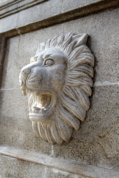 雕塑 狮子头