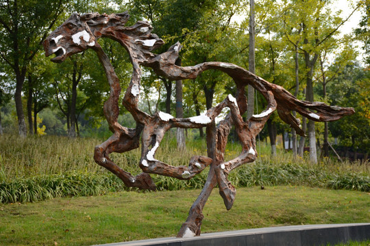 芜湖雕塑公园 水墨马