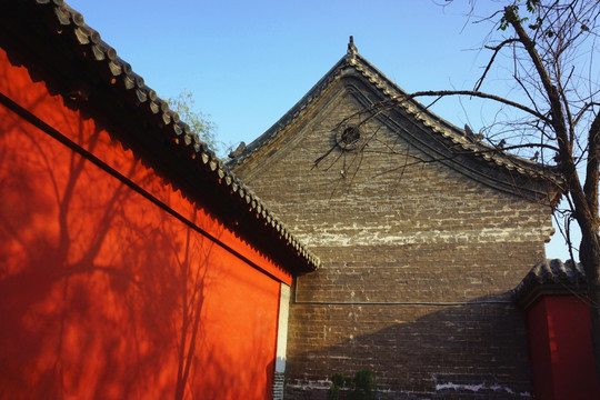 庙宇 红墙