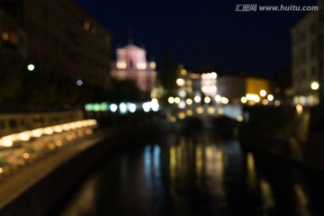 卢布尔雅那城市夜景