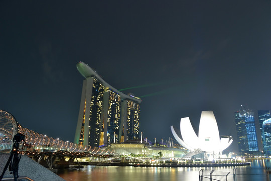 新加坡滨海湾夜景