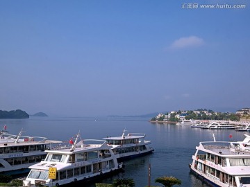 淳安千岛湖旅游码头游轮全景