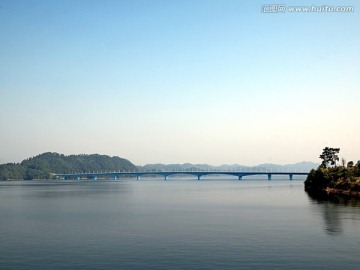 淳安千岛湖上江埠大桥全景
