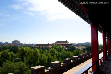 北京故宫午门远眺太庙