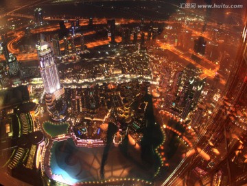 迪拜 城市夜景