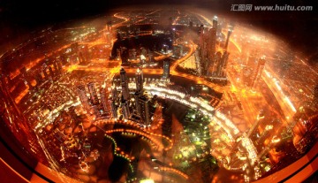 迪拜 城市夜景