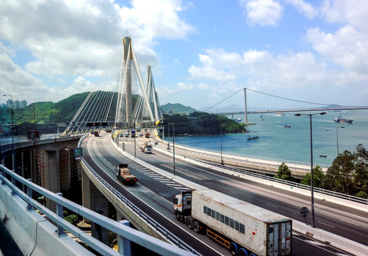 香港汀九桥 斜拉桥