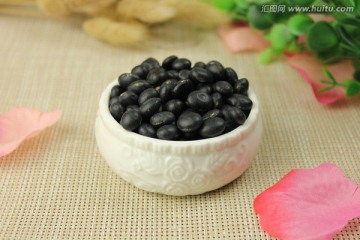 高清黑豆素材粮食摄影图片