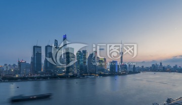 上海都市风光夜景