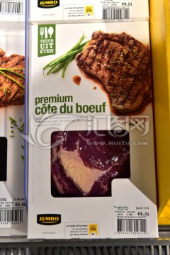 荷兰超市冰柜牛排肉