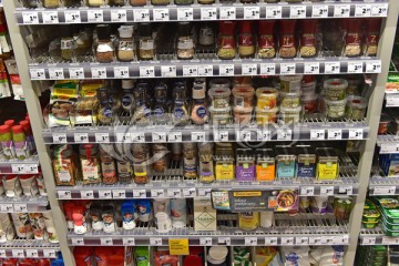 欧洲超市罐头食品包装展柜