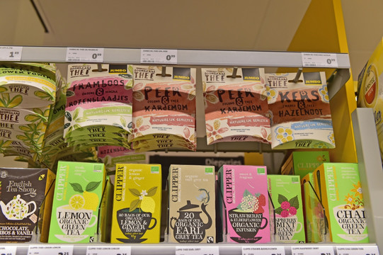 荷兰超市茶品包装展柜