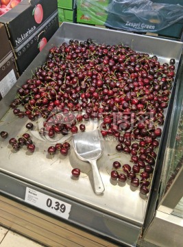 超市进口樱桃展柜