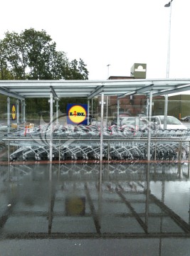 荷兰超市购物车停放亭