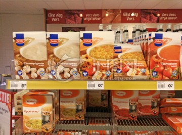 欧洲超市汤类食品展区