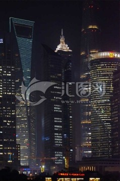 中国最高建筑群夜景