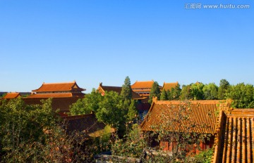 北京故宫南城墙远眺太和门太和殿