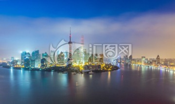 上海陆家嘴夜景