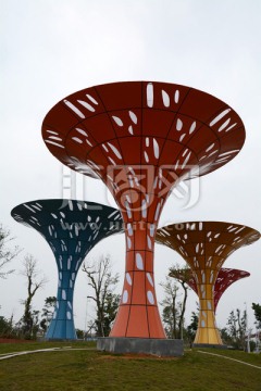 园博园伞状雕塑