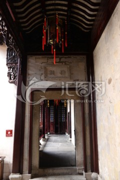 中式建筑走廊 过道