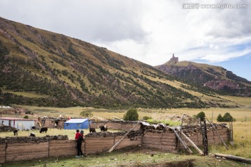 澜沧江畔的藏族牧民民居