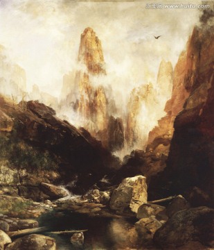 风景油画 卡纳布峡谷