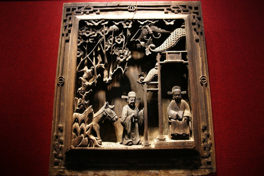 中国民俗摄影木雕
