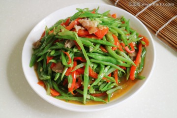 扁豆炒肉 四季豆炒肉