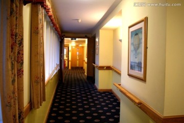英国酒店内走廊