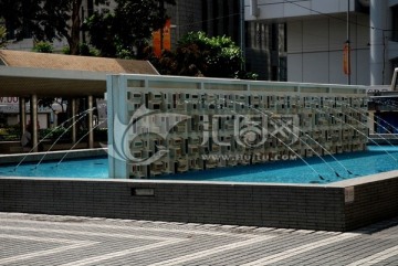 香港中环皇后像广场喷水池