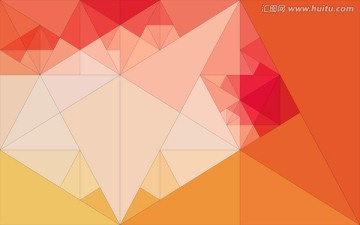 橙色几何背景 三角形底纹