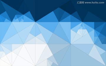 蓝色三角形拼接底纹 几何背景