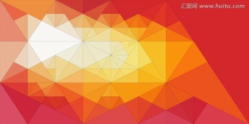红橙几何抽象底纹