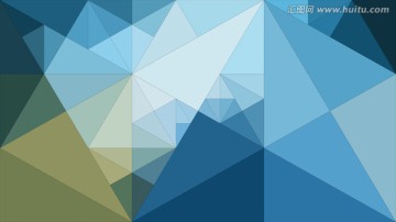 蓝色晶格底纹 三角形拼接底纹