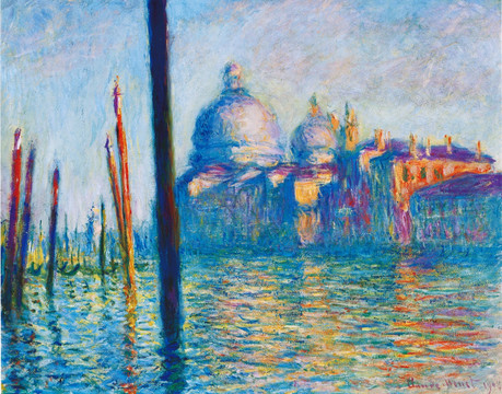 风景油画 威尼斯运河